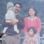 Lt Col Harsh Udai Singh Gaur with his family