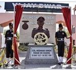 Bust of Col Hoshiar Singh in his honour at Jaipur