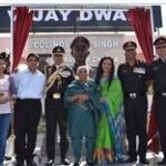 Smt. Dhanno Devi wife of Col Hoshiar Singh during the ceremony of renaming Queen’s Road as ‘Hoshiar Singh Marg’ on 30 Mar 2021 in Jaipur