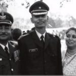 Capt Saptarshi Dhar with his father, Gp Capt Samarjit Dhar and mother Smt Aditi Dhar.