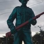 Sergeant PVNR Prasad's statue at his Memorial park