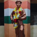 Sepoy Vajir Raste's statue in his village Ozare in Pune district