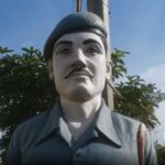 Statue of Sep Rajendra Sen in his native village in Satna district, (MP).