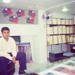 Lieutenant Nawang Kapadia at his clothes shop