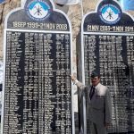 Flight Lieutenant Maheesh Trikha's father Colonel Jagat Raj Trikha at the Siachen War Memorial