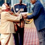 His father Hony Capt SK Murthy receiving Ashok Chakra award from the President in 2008