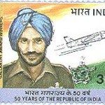 Flying Officer Nirmaljit Singh on stamp