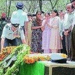 Air Force personnel pay their last respects to Sqn Ldr Ajay Ahuja