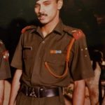 Maj Ashish Bhatnagar as a young officer