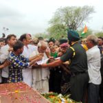 People paying tributes to Ptr Mukut Bihari Meena