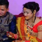 Sepoy Rahul Rainswal with his wife