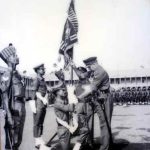 Capt Manoj Kumar's unit personnel during the colour presentation ceremony