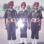 Sepoy Jatinder Singh with his comrades