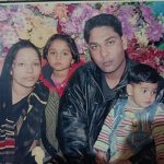 L/Nk Yogesh Kumar with his wife Smt Uma Sharma and dughters Sakshi and Aprachi