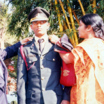 Lt RVR Reddy with his parents on passing out day