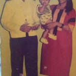Cdr Nishant with his parents during his childhood