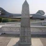 War Memorial at Air Force Station Halwara bearing the name of Sqn Ldr G K Arora