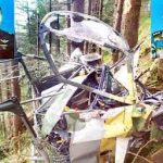The remains of the ill-fated Helicopter of Maj Rohit Kumar