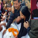 The family members of Sub Ajay Singh paying tributes to him