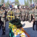 Tributes being paid by the army personnel to Rfn Arun Katal