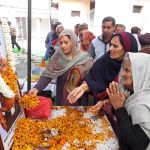 Tributes being paid to Rfn Akshay Pathania by his family members