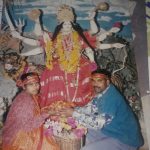 Naik Yashwanth Durgappa and his wife at a temple