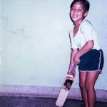 Maj Mukund Varadarajan playing cricket in childhood