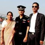 Maj Vikas Bhambhu with his parents