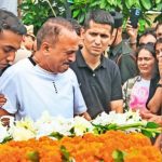 Family members bidding farewell to Capt Deepak Singh during his last rites.