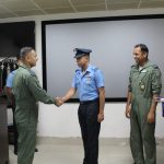 Flt Lt Rishi Raj Singh with his unit officers