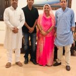 Flt Lt Rishi Raj Singh with his father Shri Jaswant Singh Deora, mother, Smt Bhanwar Kanwar, and younger brother Shri Yuvraj Singh