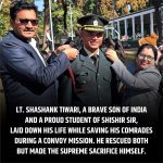 Lt Shashank Tiwari with his parents