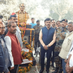 The local populations and government officials of Hardoi district Uttar Pradesh honouring the sacrifice of the valiant soldier Lt Col Harsh Uday Singh Gaur