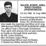 A tribute to Major Sushil Aima