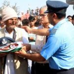 Belongings of Squadron Leader Anuj being handed over to his family