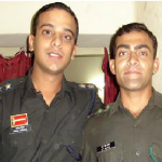 Major Rushikesh Vallabh Bhai Ramani with his comrade