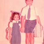 Capt R Subramanian with his sister in his younger days