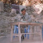 Major Ghori at his last post in 2001.