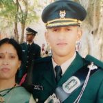 Major Shikhar Thapa with his mother