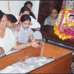 Family members paying their last respects to Major Mohit sharma
