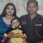 Major Avinash with his wife Shalini and son Dhruv