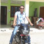 Sepoy Shiv Singh with his bike