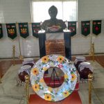 Subedar Joginder Singh's bust at the war memorial at Tawang